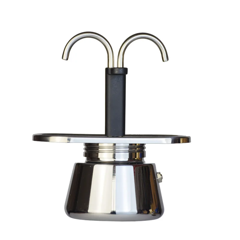 Quality Coffee Equipment - หม้อต้มกาแฟขนาดเล็ก200มล. หม้อต้มกาแฟทำจากสเตนเลสหลอดคู่304กาต้มน้ำจากอิตาลีหม้อเอสเพรสโซแบบใช้มือหม้อใส่กาแฟ