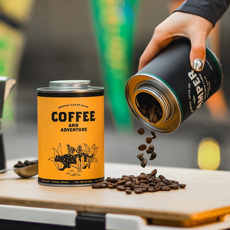 Outdoor Coffee Equipment - กระป๋องเก็บเมล็ดกาแฟแบบพกพา 1 ชิ้น สำหรับแคมป์ปิ้ง วัสดุเกรดอาหาร ขนาดใหญ่พิเศษ