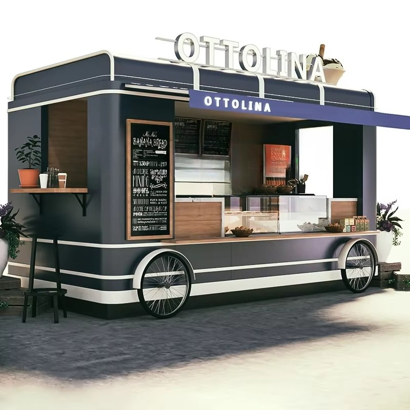 Coffee Equipment Germany - รถพ่วงขายอาหารโดนัทแบบกำหนดเองได้ พร้อมอุปกรณ์ครบครัน มาตรฐานสหรัฐอเมริกา รถคาราวานขายกาแฟและไอศกรีม ขายในเยอรมนี