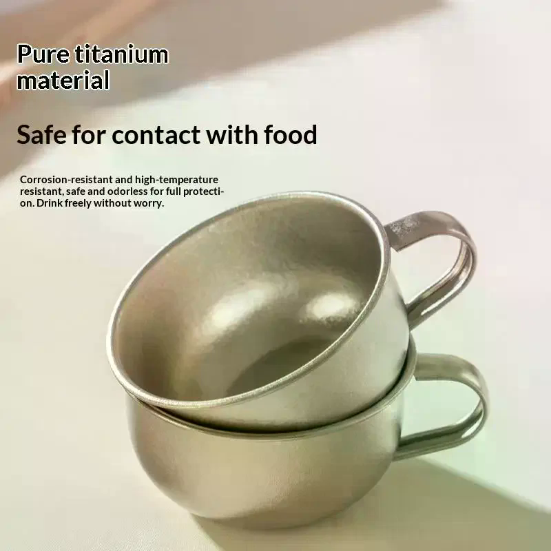 แก้วน้ำไทเทเนียมบริสุทธิ์ขนาด  - Coffee Equipment For Camping บทวิจารณ์และราคา