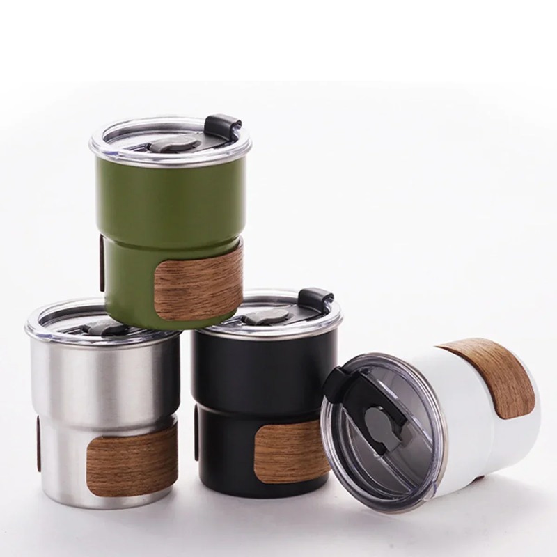 แก้วกาแฟสแตนเลสพร้อมฝาปิดแก้วท - Coffee Equipment Camping บทวิจารณ์และราคา