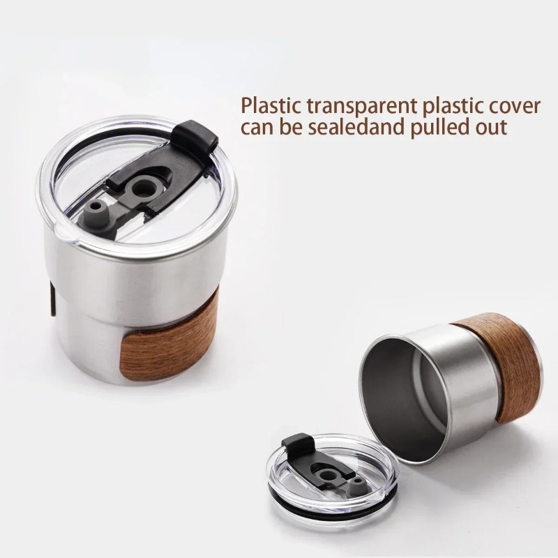 แก้วกาแฟสแตนเลสพร้อมฝาปิดแก้วท - Coffee Equipment Camping บทวิจารณ์และราคา