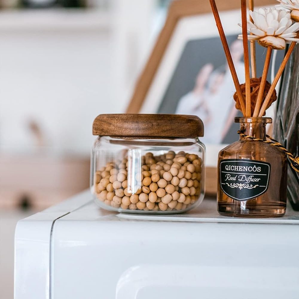 ภาชนะบรรจุอาหารแก้วพร้อมไม้ -  - Coffee X บทวิจารณ์และราคา